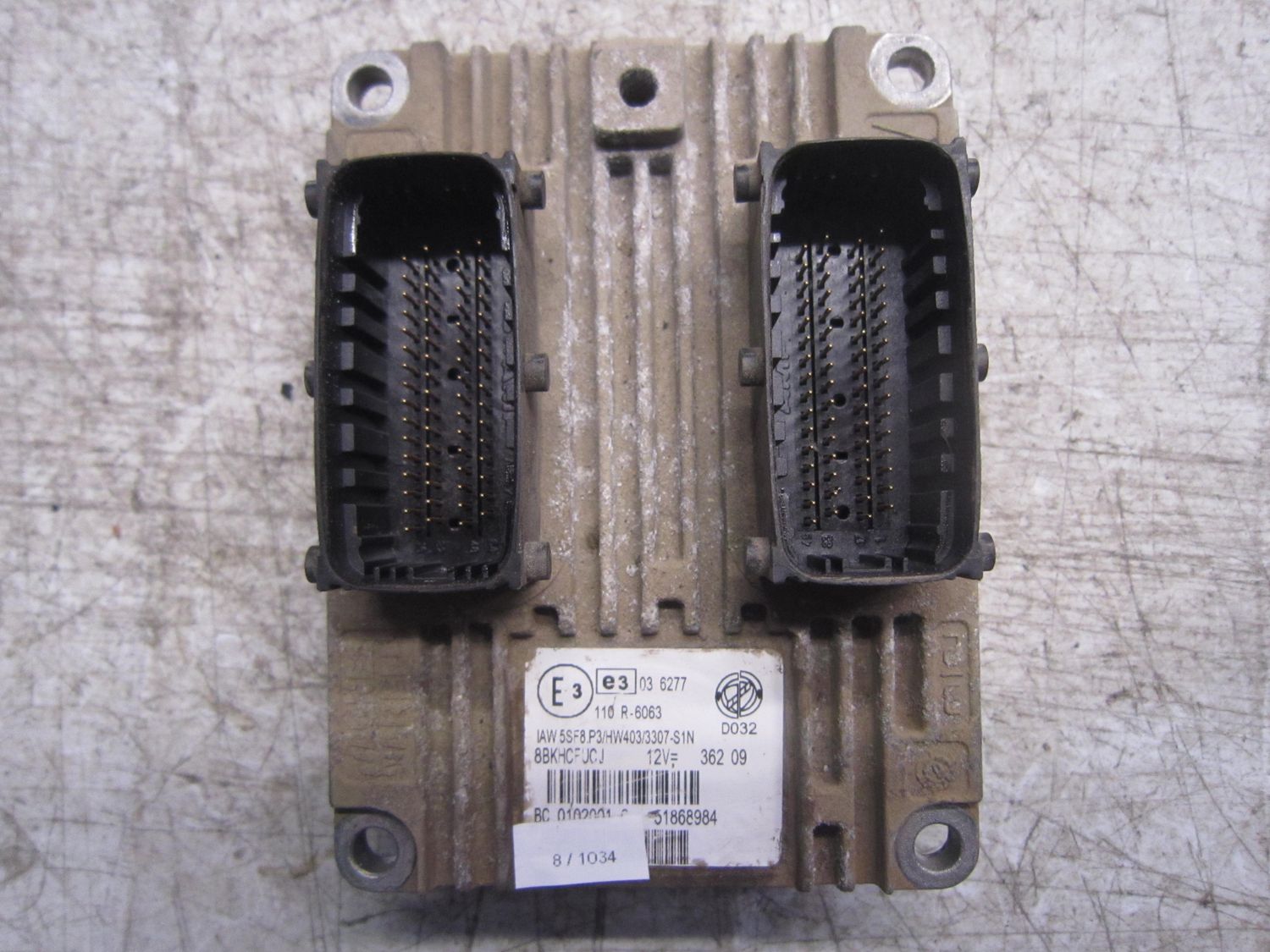 8-1034 Centralina Motore Magneti Marelli IAW 5SF8.P3   BC.0102001.0 51868984   HW403/3307-S1N   ALFA ROMEO / FIAT / LANCIA   Benzina   Varie