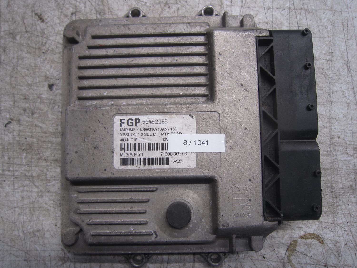 8-1041 Centralina Motore Magneti Marelli  55192098   MJD 6JF.Y1  71600.009.03  HW01C/1092-Y158  LANCIA Diesel  Ypsilon