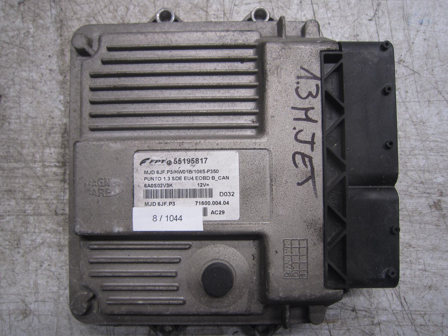 8-1044 Centralina Motore Magneti Marelli  55195817   MJD 6JF.P3  71600.004.04   HW01B/1065-P350   FIAT Diesel Punto