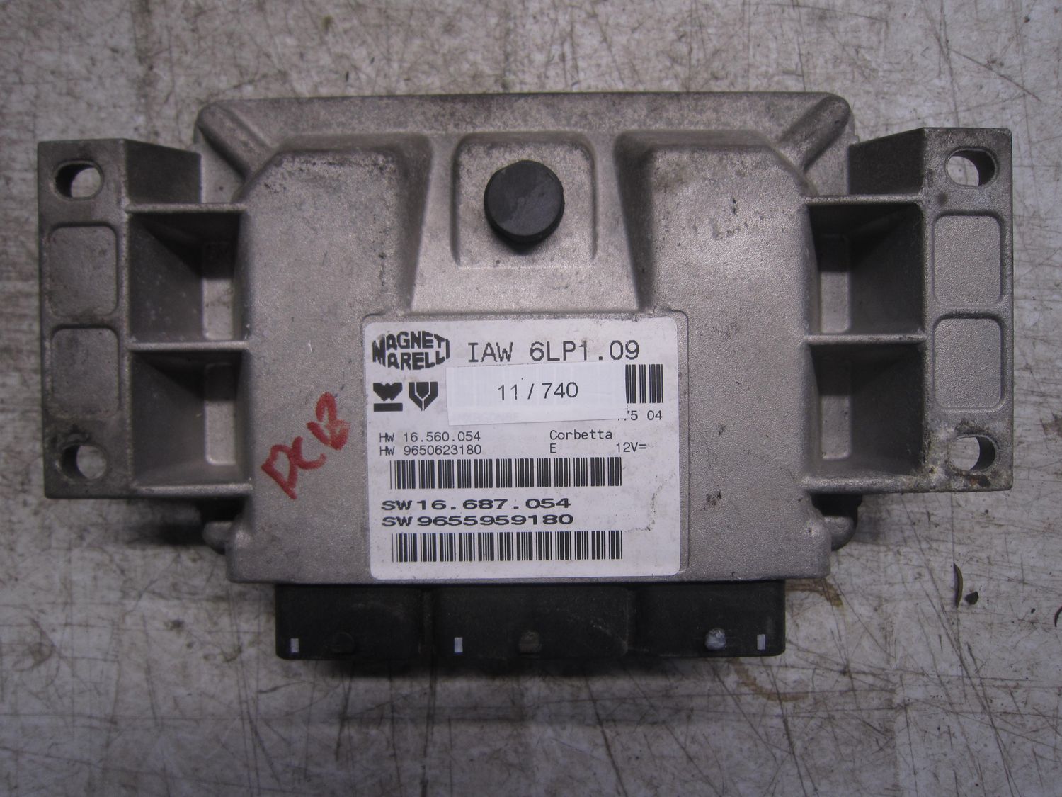 11-740 Centralina Motore Magneti Marelli  IAW 6LP1.09   HW 9650623180 HW 16560054 SW 16687054  PEUGEOT  Benzina  307