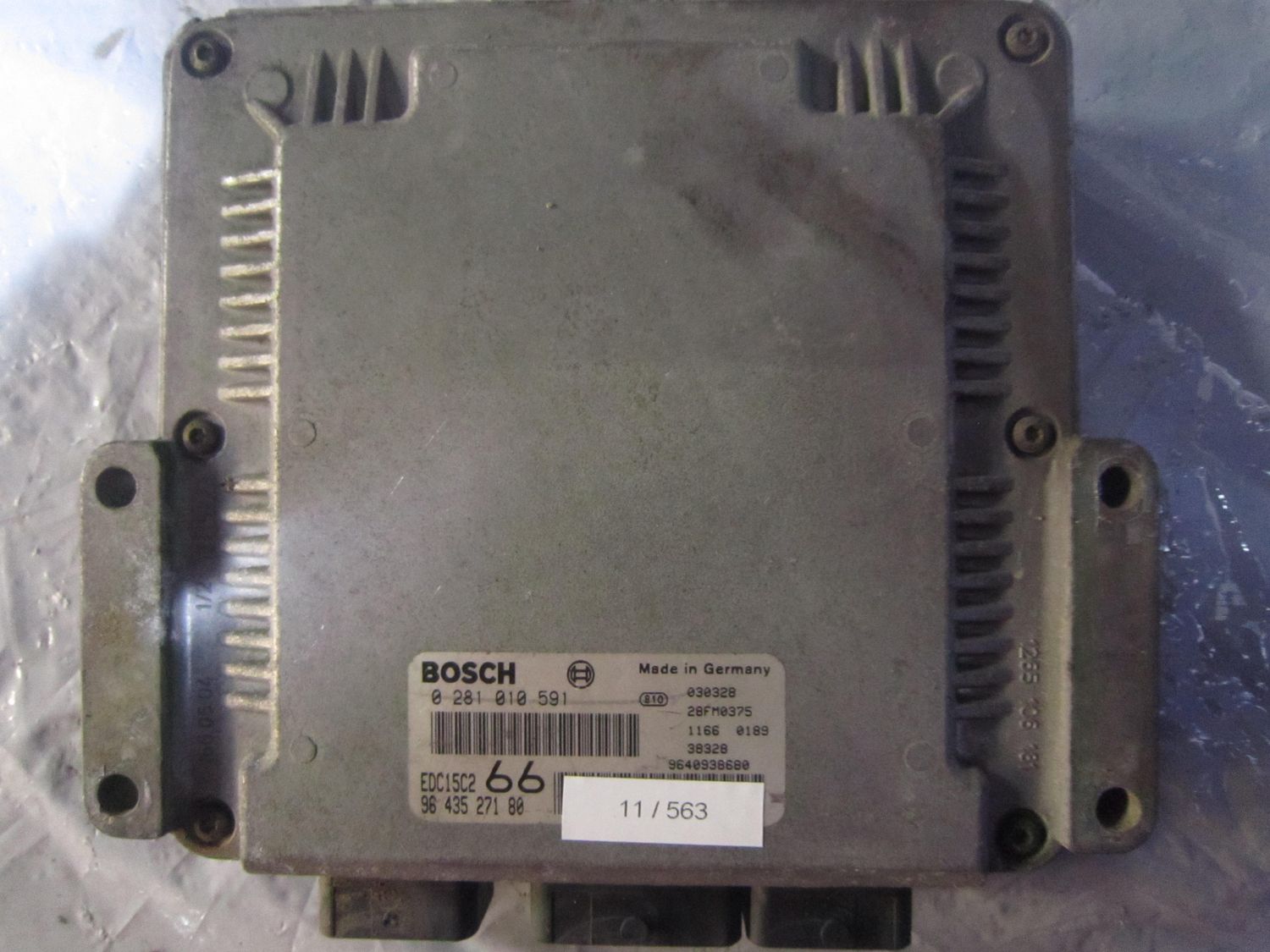 11-563 Centralina Motore Bosch 0 281 010 591 0281010591 96 435 271 80 28FM0375 EDC15C2  CITROEN / PEUGEOT Diesel Varie