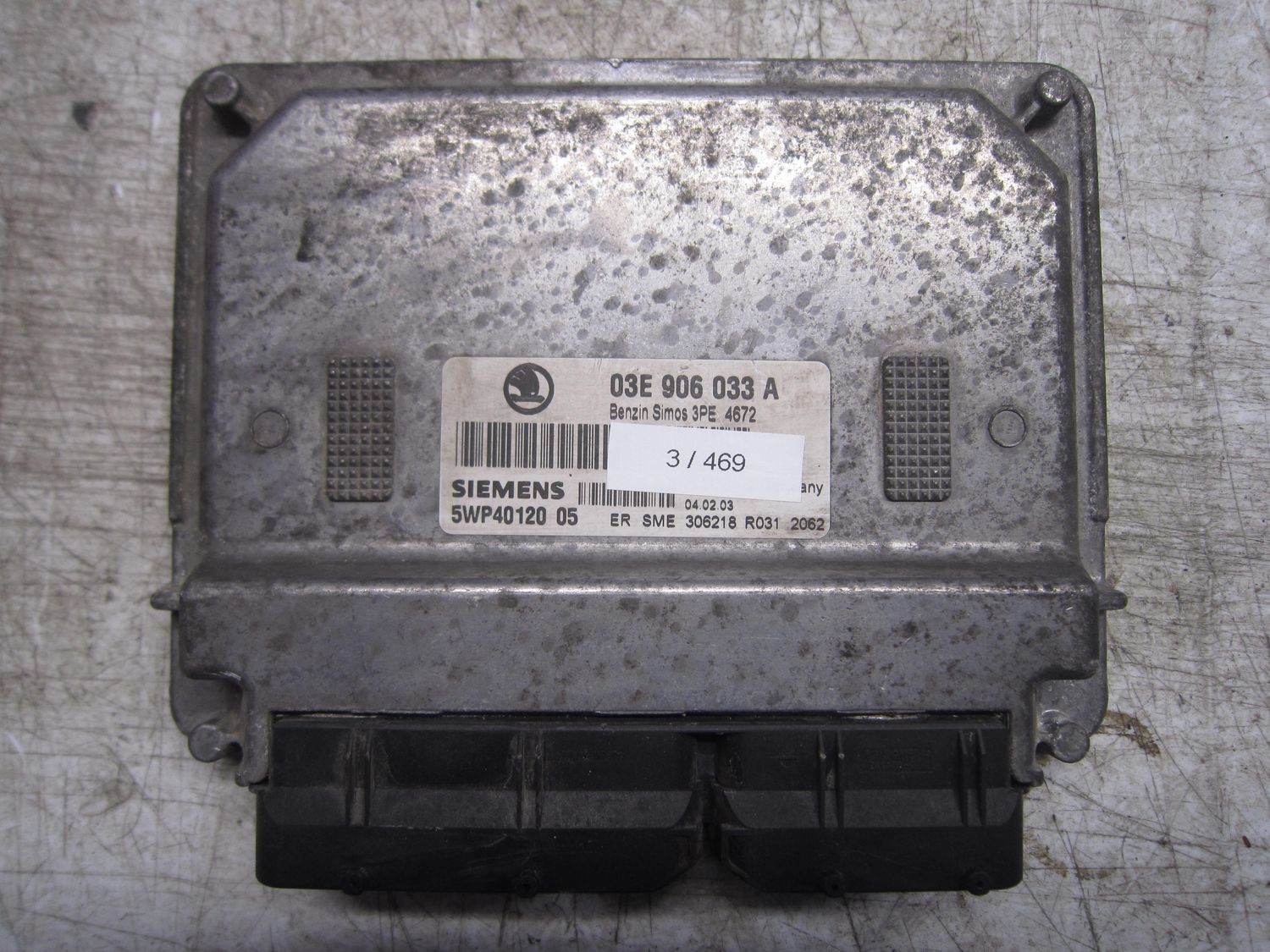 3-469 Centralina Motore Siemens 5WP40120 05 5WP4012005 03E 906 033 A SIMOS 3PE   VOLKSWAGEN Benzina Polo