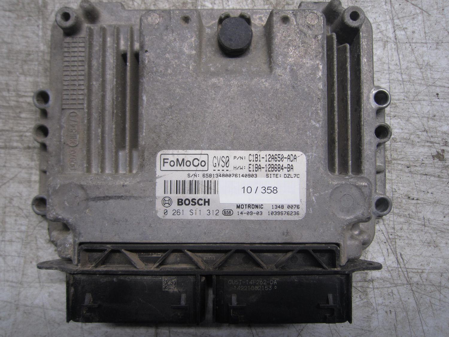 10-358 Centralina Motore Bosch 0 261 S11 312 0261S11312 C1B1-12A650-ADA 1039S76236 E1BA-12B684-BA  FORD Benzina VARIE