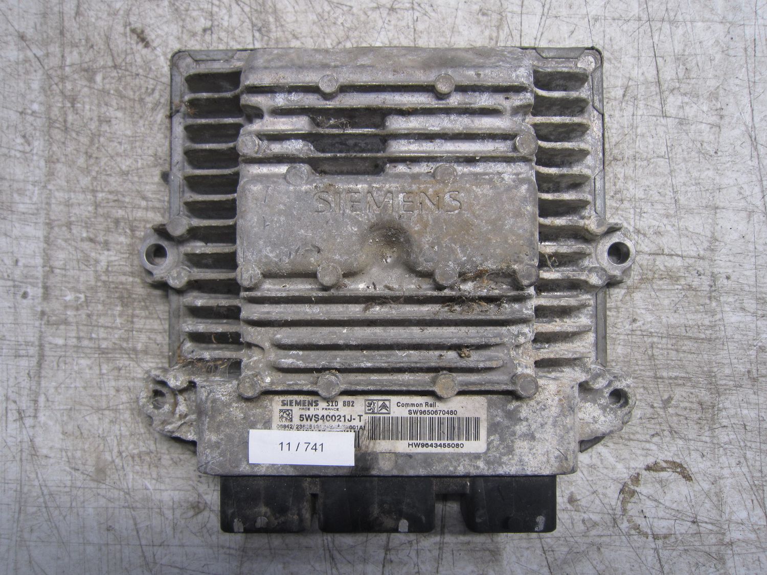 11-741 Centralina Motore Siemens 5WS40021J-T 5WS40021JT HW9643455080 SW9650670480 SID 802  CITROEN Diesel C 3