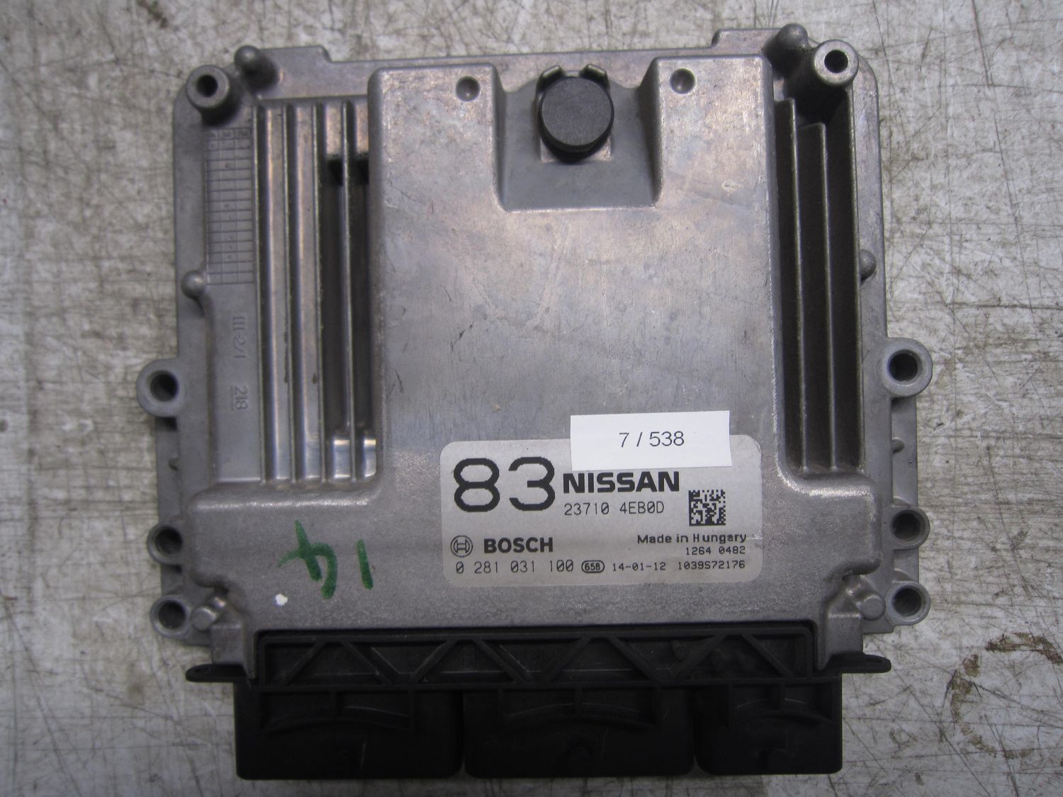 7-538 Centralina Motore Bosch 0 281 031 100 0281031100 23710 4EB0D 1039S72176   NISSAN Diesel QASHQAI