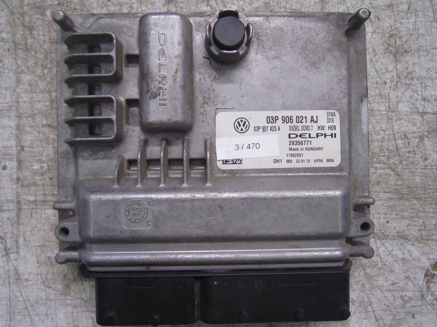 3-470 Centralina Motore Delphi 03P 906 021 AJ 03P906021AJ 28356771  DCM3.7 HW : H09 VOLKSWAGEN Diesel Varie