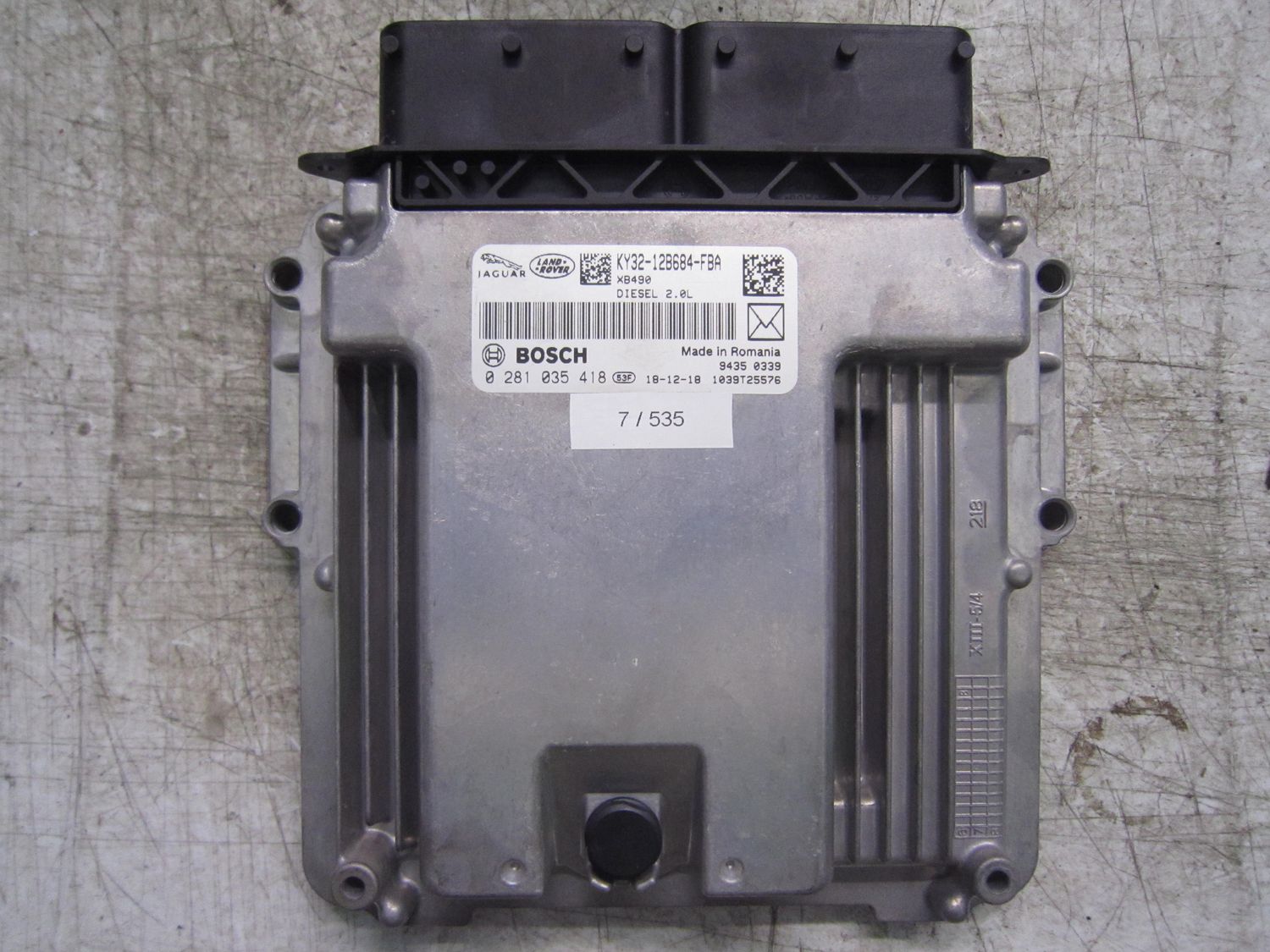 7-535 Centralina Motore Bosch 0 281 035 418 0281035418 KY32-12B684-FBA 1039T25576   LAND ROVER Diesel EVOQUE