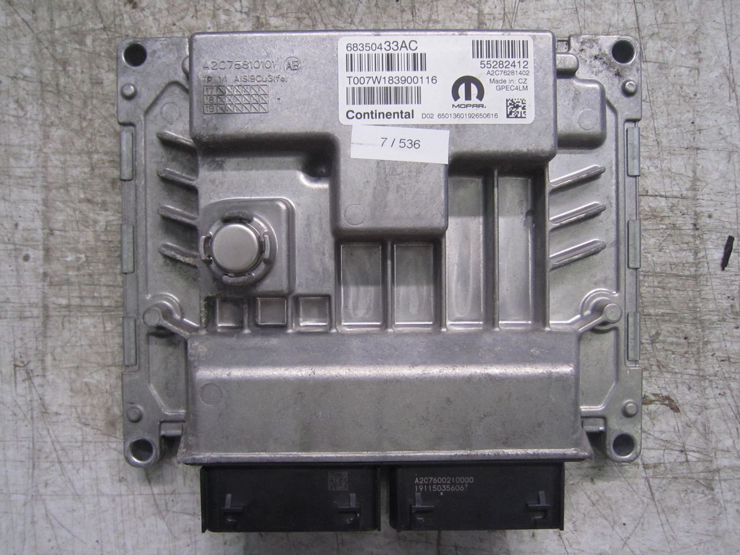 7-536 Centralina Motore Continental 55282412   68350433AC A2C76281402 GPEC4LM A2C75810101 JEEP Elettrica / Benzina Renegade