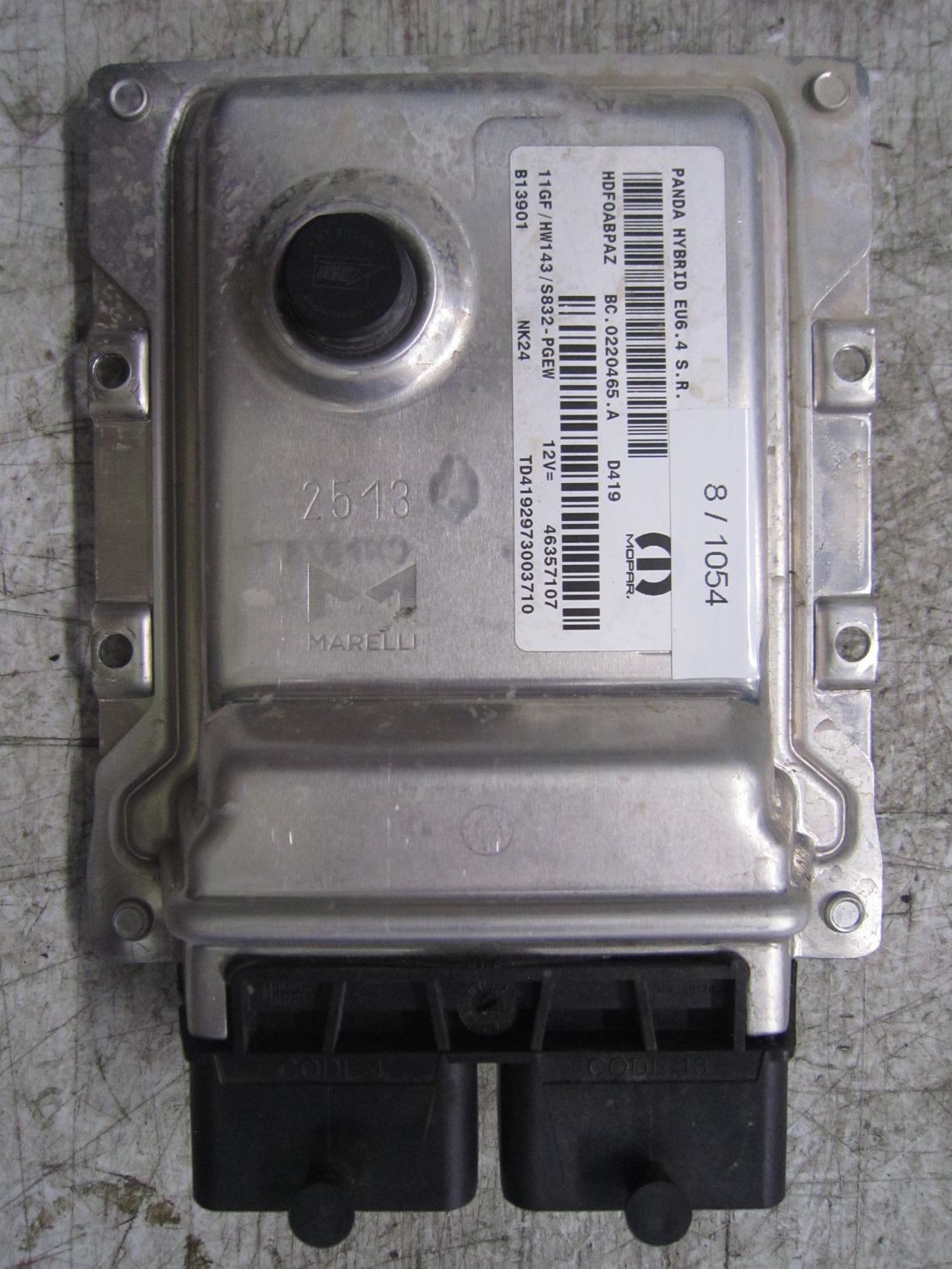 8-1054 Centralina Motore Mopar 46357107   BC.0220465.A 11GF HW143/S832-PGEW PANDA HYBRID EU6.4 S.R. FIAT Elettrica / Benzina PANDA