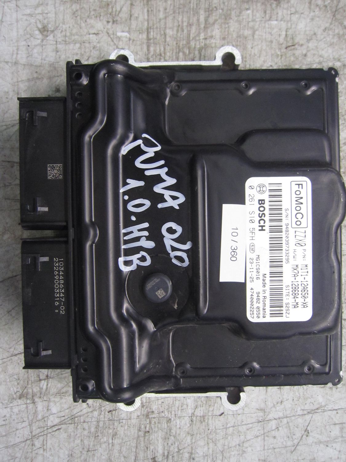 10-360 Centralina Motore Bosch 0 261 S10 5FH 0261S105FH M1T1-12A650-XA MX7A-12B684-MA 4740002257  FORD Elettrica / Benzina Puma