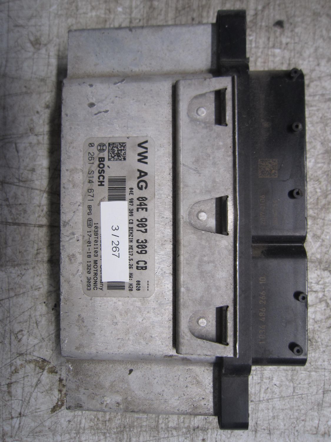 3-267 Centralina Motore Bosch 0 261 S14 671 0261S14671 04E 907 309 CB 1039T01103 ME17.5.26  VOLKSWAGEN Benzina Polo