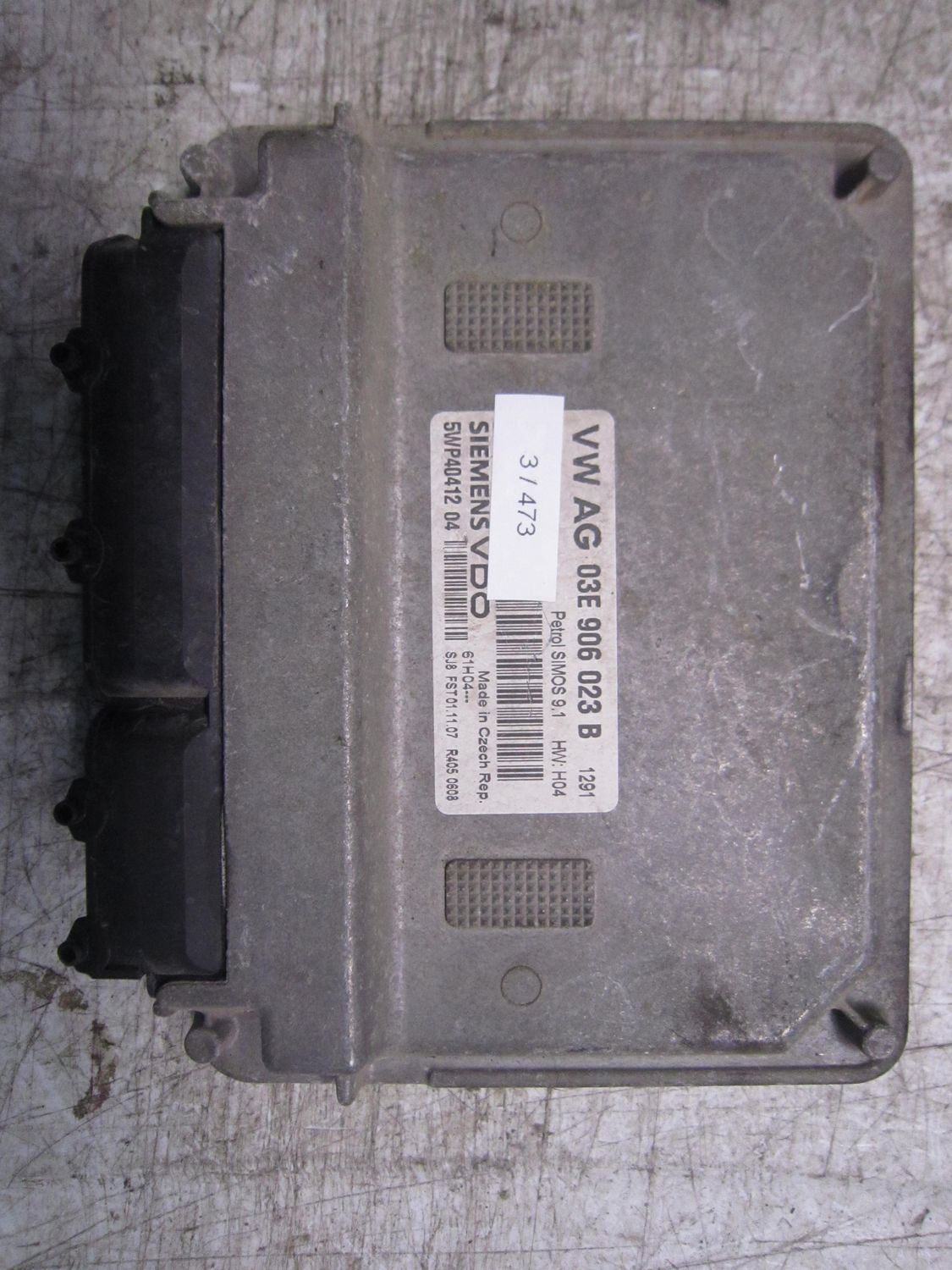 3-473 Centralina Motore Siemens 5WP40412 04 5WP4041204 03E 906 023 B SIMOS 9.1 HW H04  VOLKSWAGEN Benzina Polo