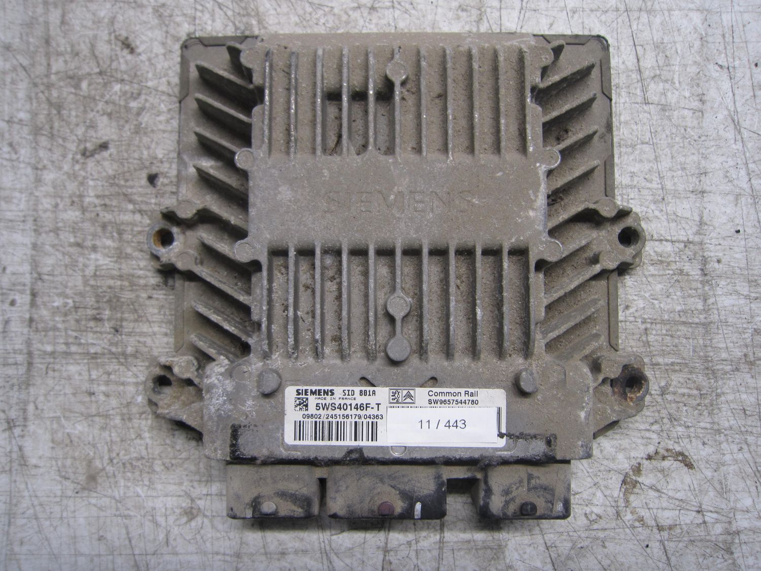 11-443 Centralina Motore Siemens 5WS40146F-T 5WS40146FT 9657544780 9647423380 SID 801A  CITROEN / PEUGEOT Diesel Varie