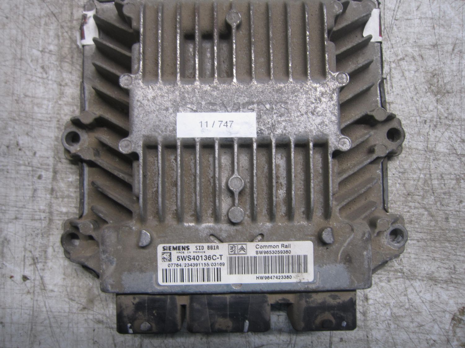 11-747 Centralina Motore Siemens 5WS40136C-T 5WS40136CT 9653059380  SID 801A  CITROEN / PEUGEOT Diesel Varie