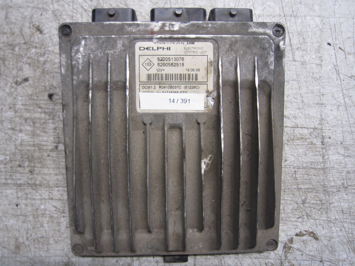 14-391 Centralina Motore Delphi R0410B037C   8200513076 8200582518 DCM1.2  RENAULT Diesel Kangoo