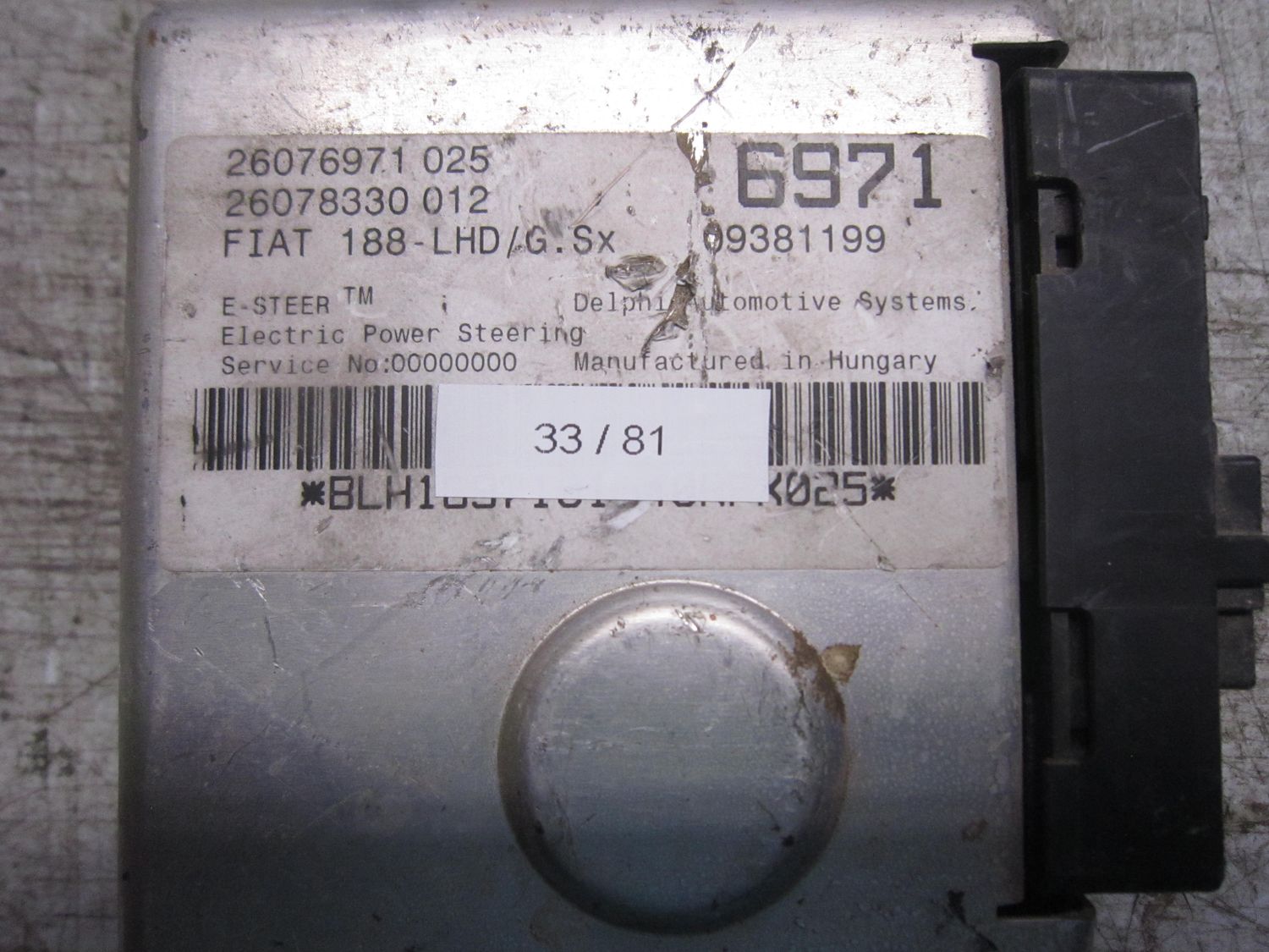 33-81 Centralina Servosterzo / Angolo Sterzata Delphi 26076971   09381199 26078330 012   FIAT  Punto