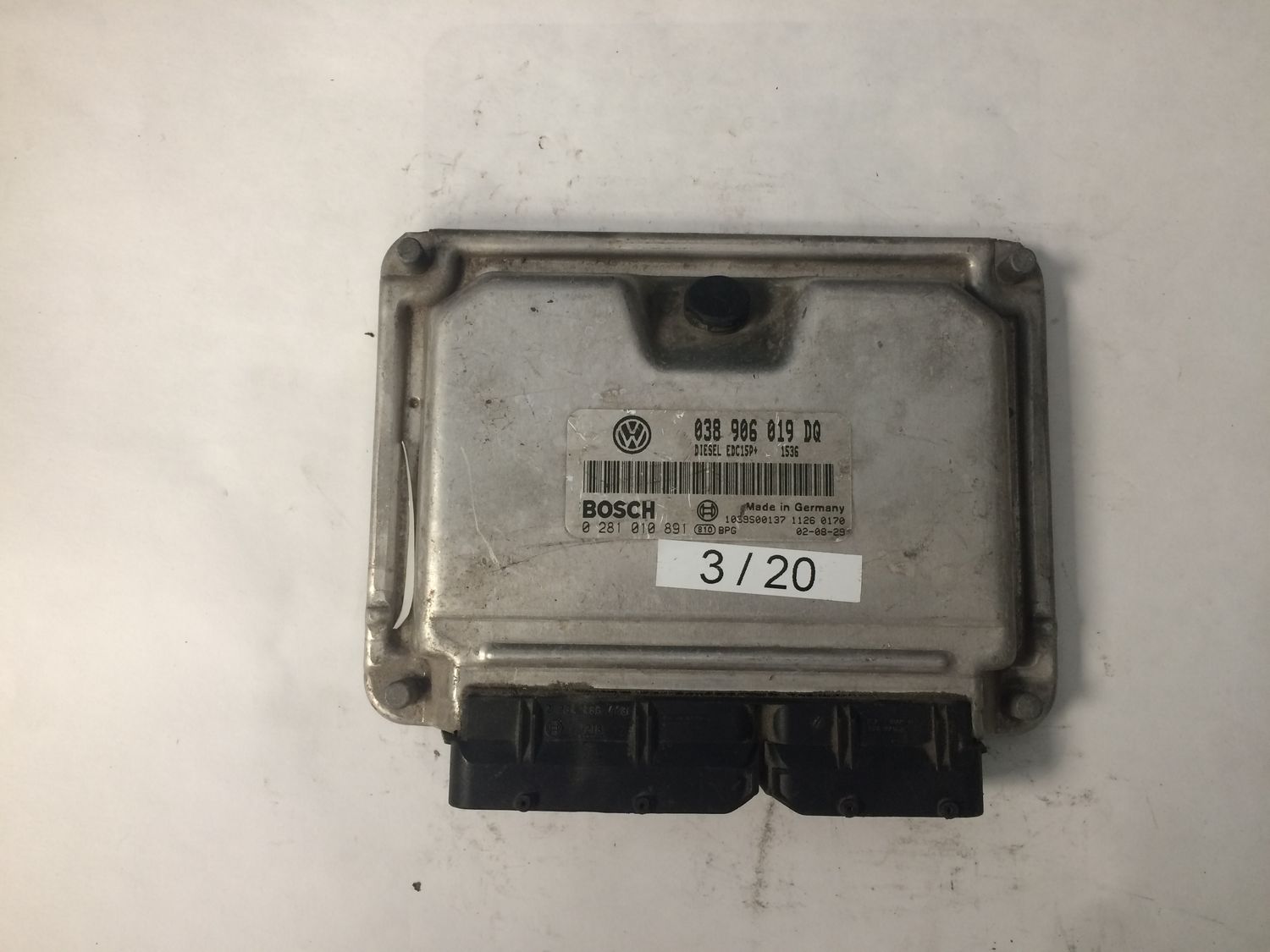 3-20 Centralina Motore Bosch 0 281 010 891 0281010891 038 906 019 DQ 1039S00137 EDC15P  SEAT Diesel Ibiza