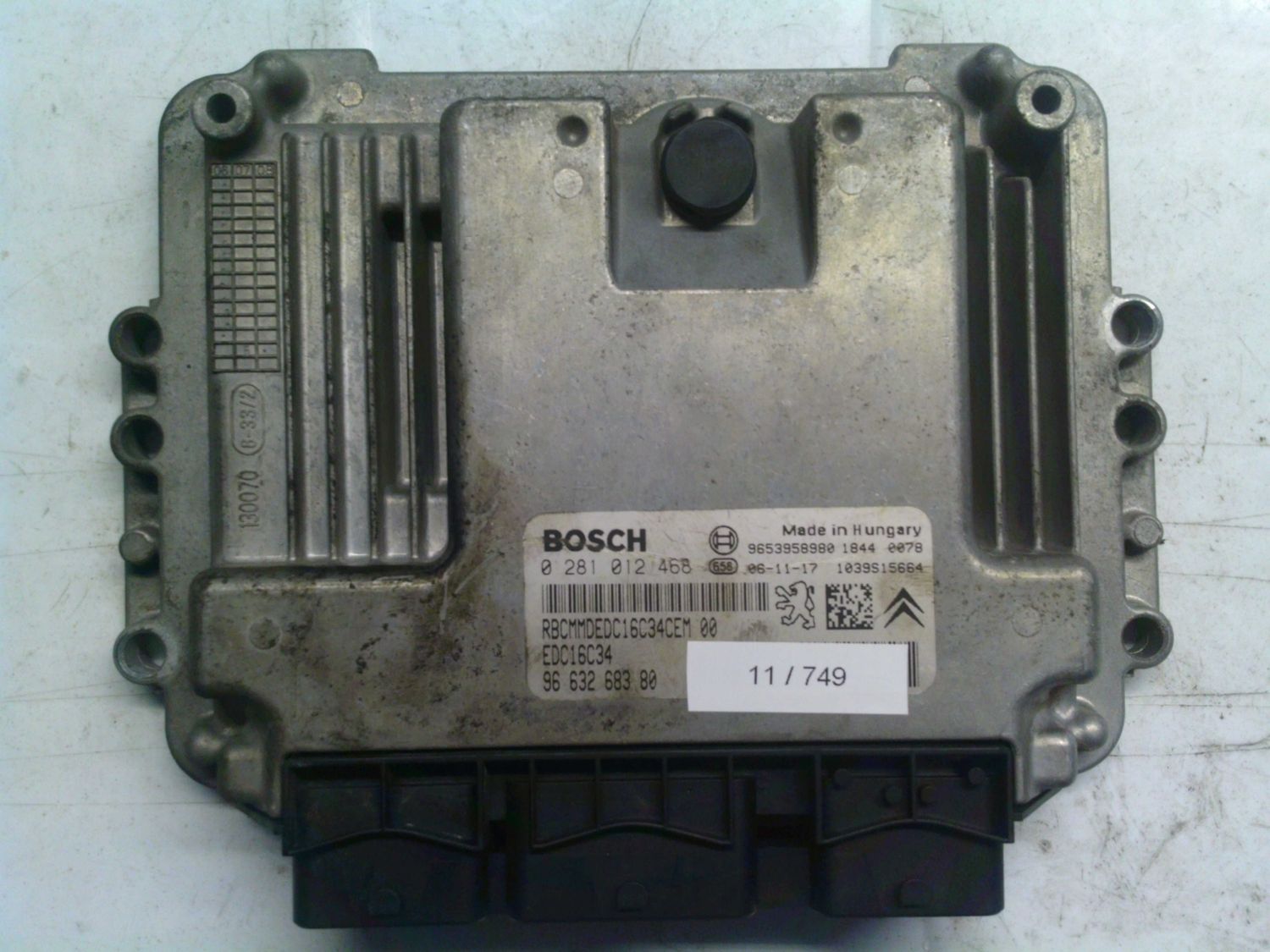 11-749 Centralina Motore Bosch 0 281 012 468 0281012468 96 632 683 80 1039S15664 EDC16C34  CITROEN Diesel Xsara