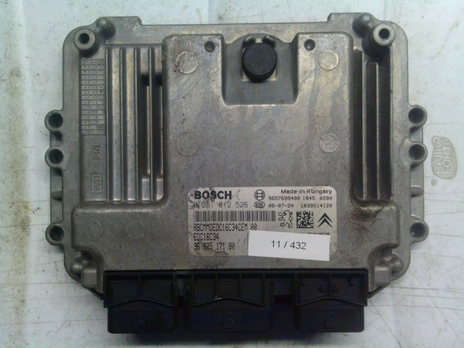 11-432 Centralina Motore Bosch 0 281 012 526 0281012526 96 625 171 80 1039S14120 EDC16C34  PEUGEOT Diesel 207