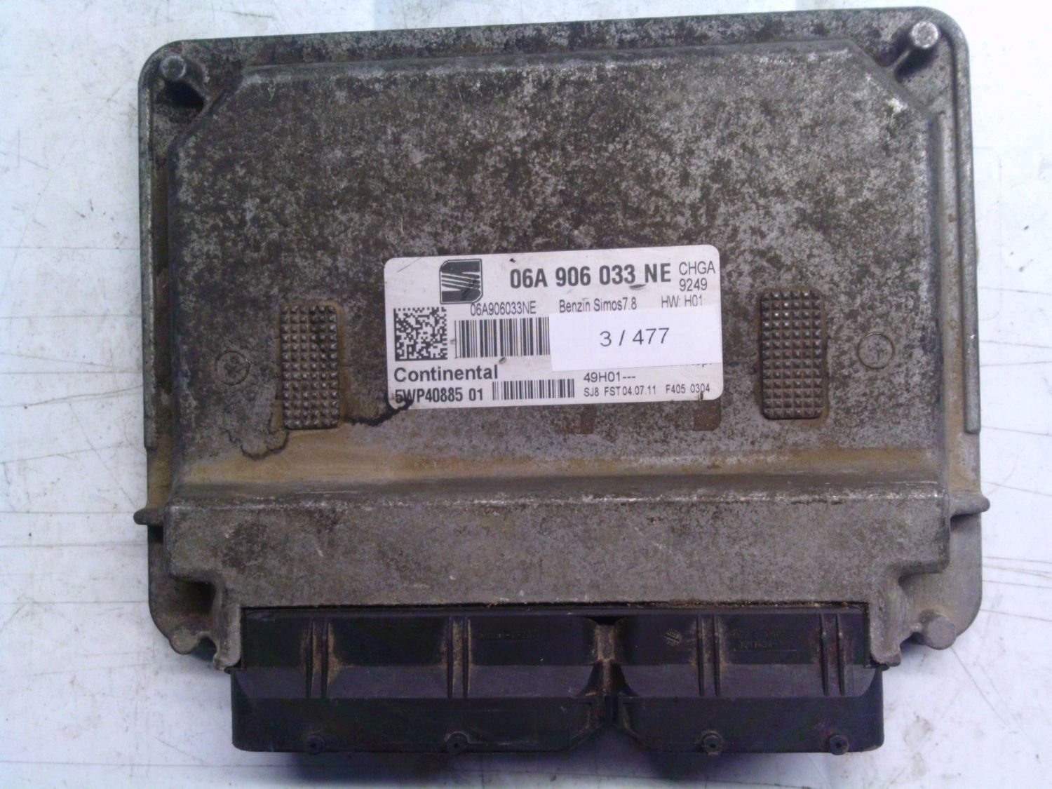 3-477 Centralina Motore Continental 5WP40885 01 5WP4088501 06A 906 033 NE HW : H01 SIMOS 7.8  SEAT Benzina ALTEA