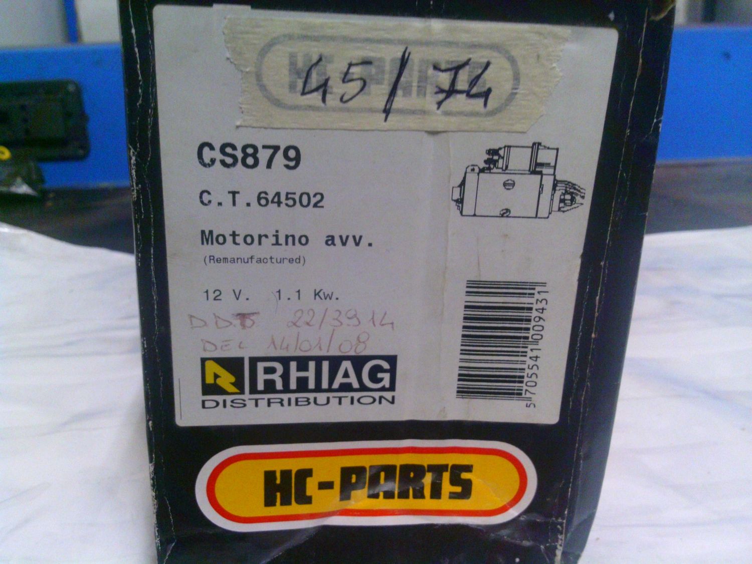 45-74 Motorino Avviamento Rhiag CS879   C.T.64502    OPEL  VARIE