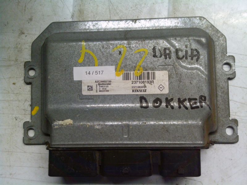 14-517 Centralina Motore Continental A2C39652700   EMS3125 237108193R 237106320R  DACIA Benzina Dokker