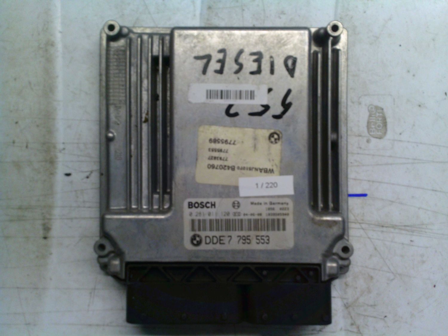 1-220 Centralina Motore Bosch 0 281 011 120 0281011120 7 795 553 1039S05940   BMW Diesel SERIE 5