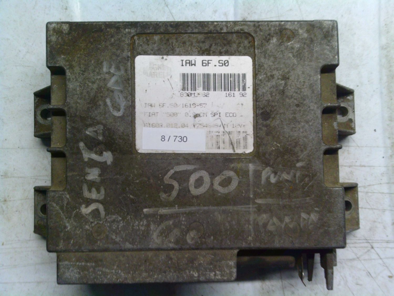 8-730 Centralina Motore Magneti Marelli IAW 6F.S0 IAW6F.S0 61602.054.01     FIAT Benzina 500