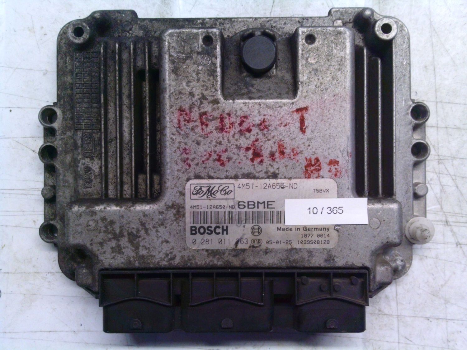 10-365 Centralina Motore Bosch 0 281 011 263 0281011263 4M51-12A650-ND 1039S08128 6BME  FORD Diesel C-Max