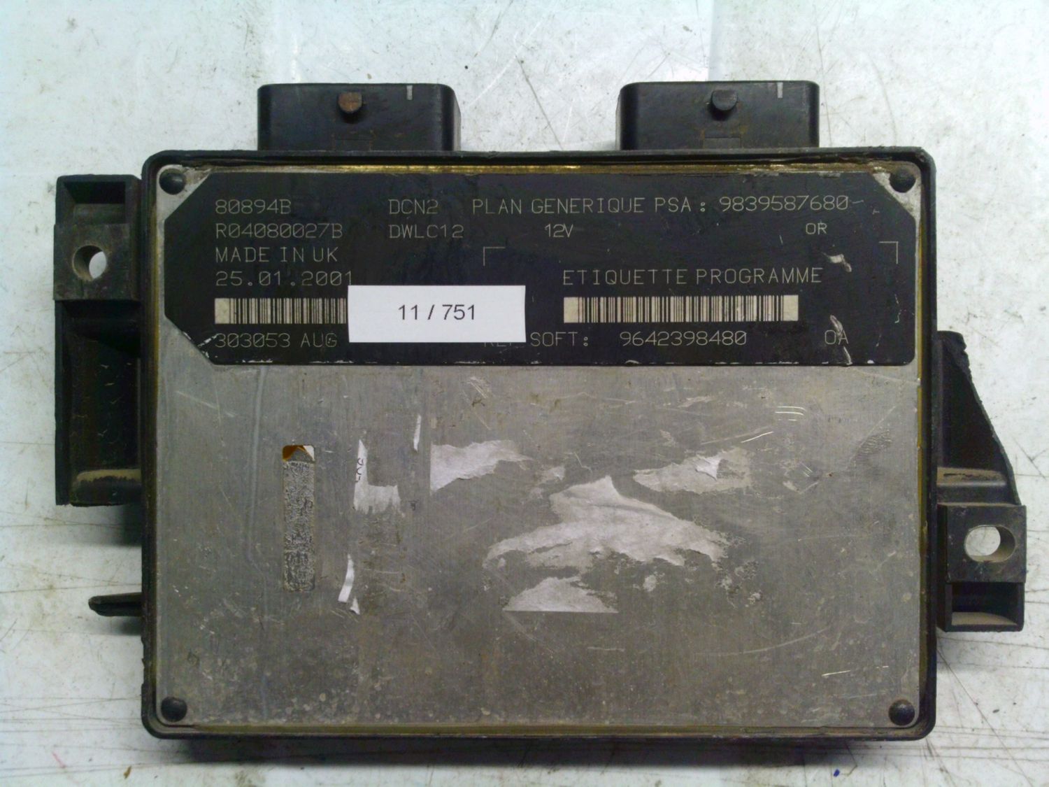11-751 Centralina Motore Lucas 80894B   9642398480 R04080027B  DCN2 CITROEN Diesel Berlingo'