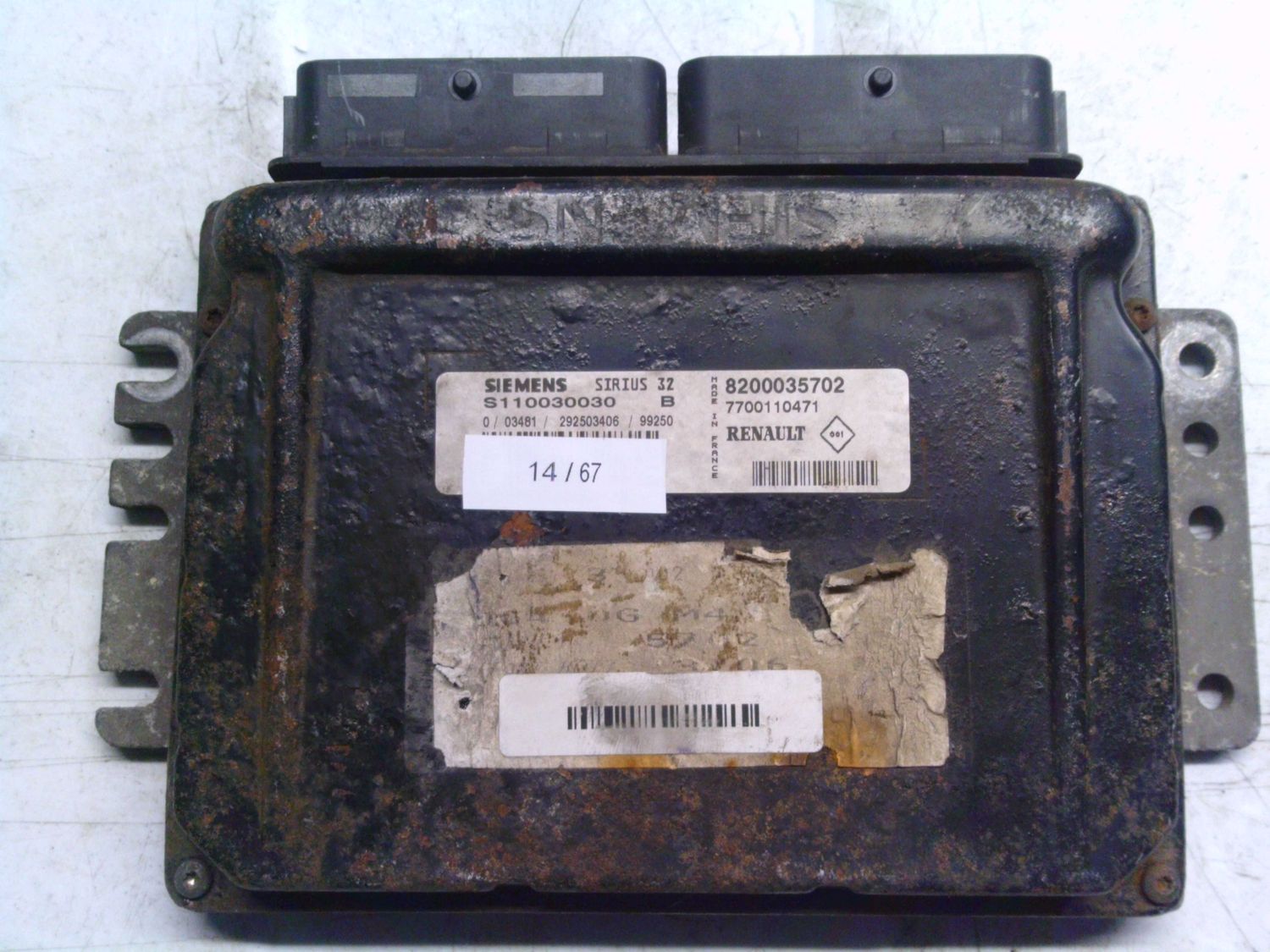 14-67 Centralina Motore Siemens S110030030   8200035702 7700110471 SIRIUS 32  RENAULT Benzina Megane_Scenic