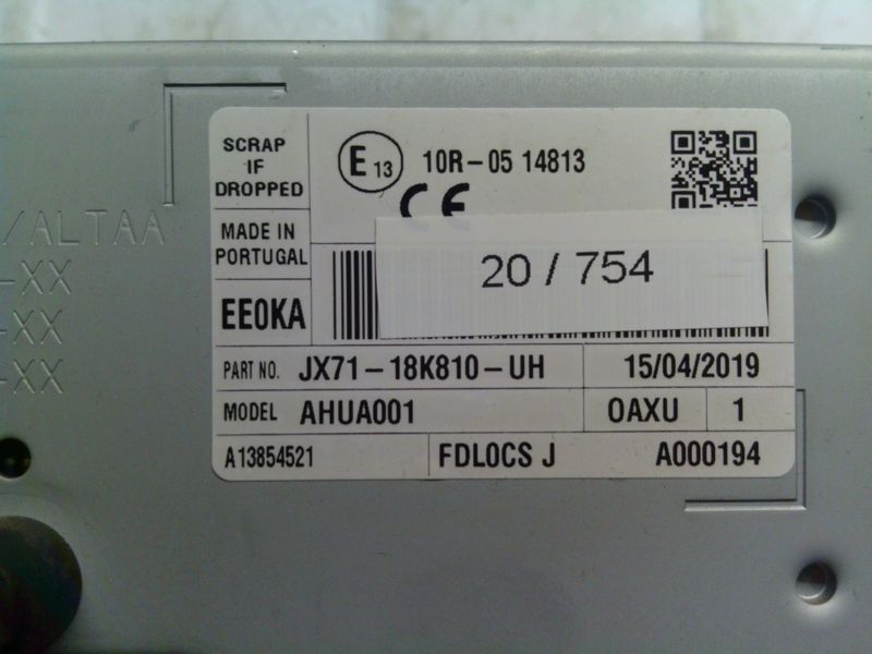 20-754 Navigatore Fomoco JX71-18K810-UH JX7118K810UH AHUA001    FORD  Puma
