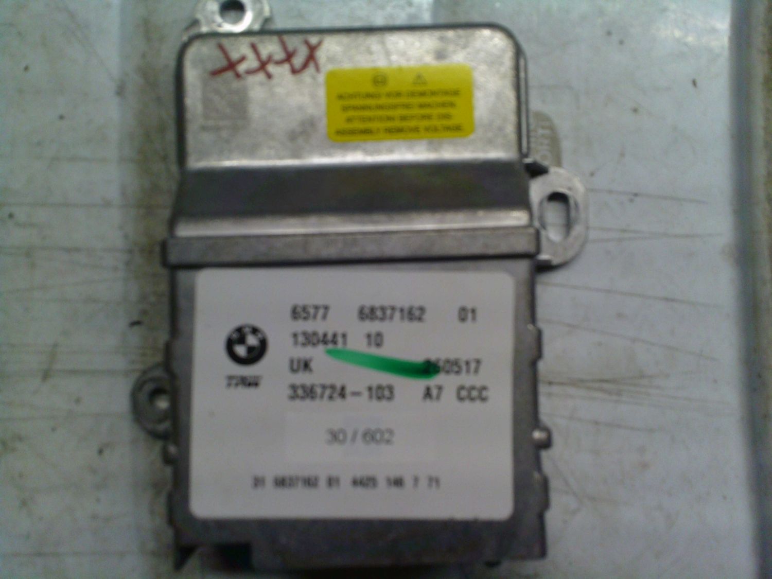 30-602 Centralina Airbag Trw 6577 6837162 01 6577683716201 130441 336724-103   BMW  VARIE