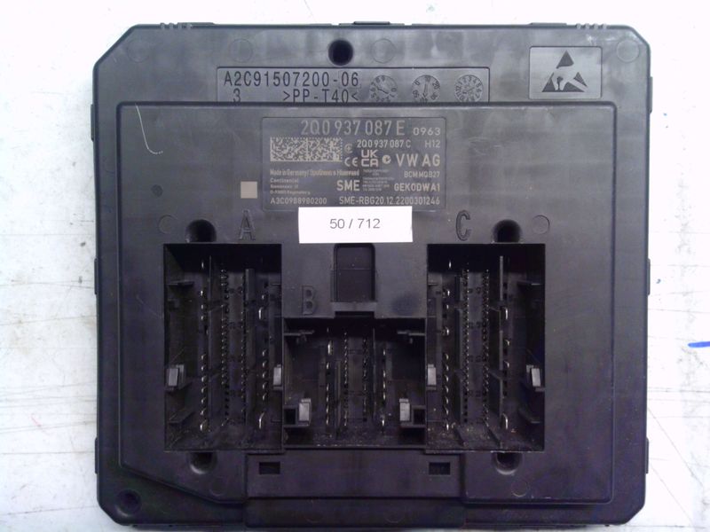 50-712 Body Computer Sme 2Q0 937 087 E 2Q0937087E 2Q0 937 087 C BCM MQB27   VOLKSWAGEN  VARIE