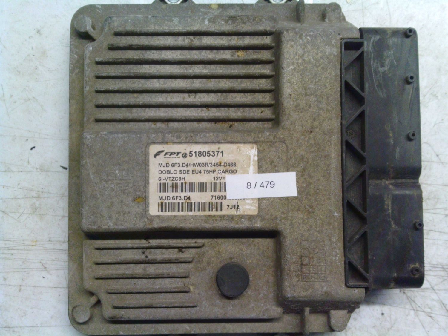 8-479 Centralina Motore Magneti Marelli 51805371 71600.200.00 7160020000 MJD 6F3.D4 HW03R/3454-L47 ALFA ROMEO / FIAT / LANCIA Diesel DOBLO' 1.3