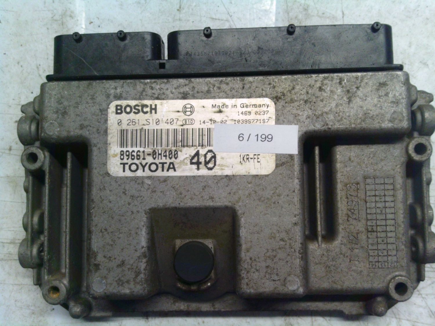 6-199 Centralina Motore Bosch 0 261 S10 407 0261S10407 89661-0H400 1039S77197 40 1KR-FE  TOYOTA Benzina AYGO