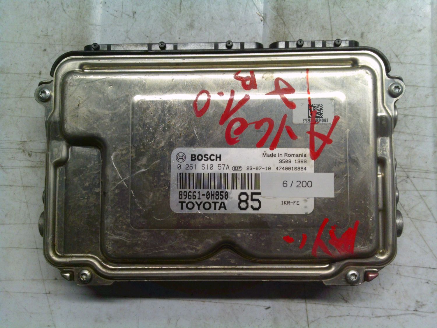 6-200 Centralina Motore Bosch 0 261 S10 57A 0261S1057A 89661-0H850 4740016884 85  TOYOTA Benzina AYGO