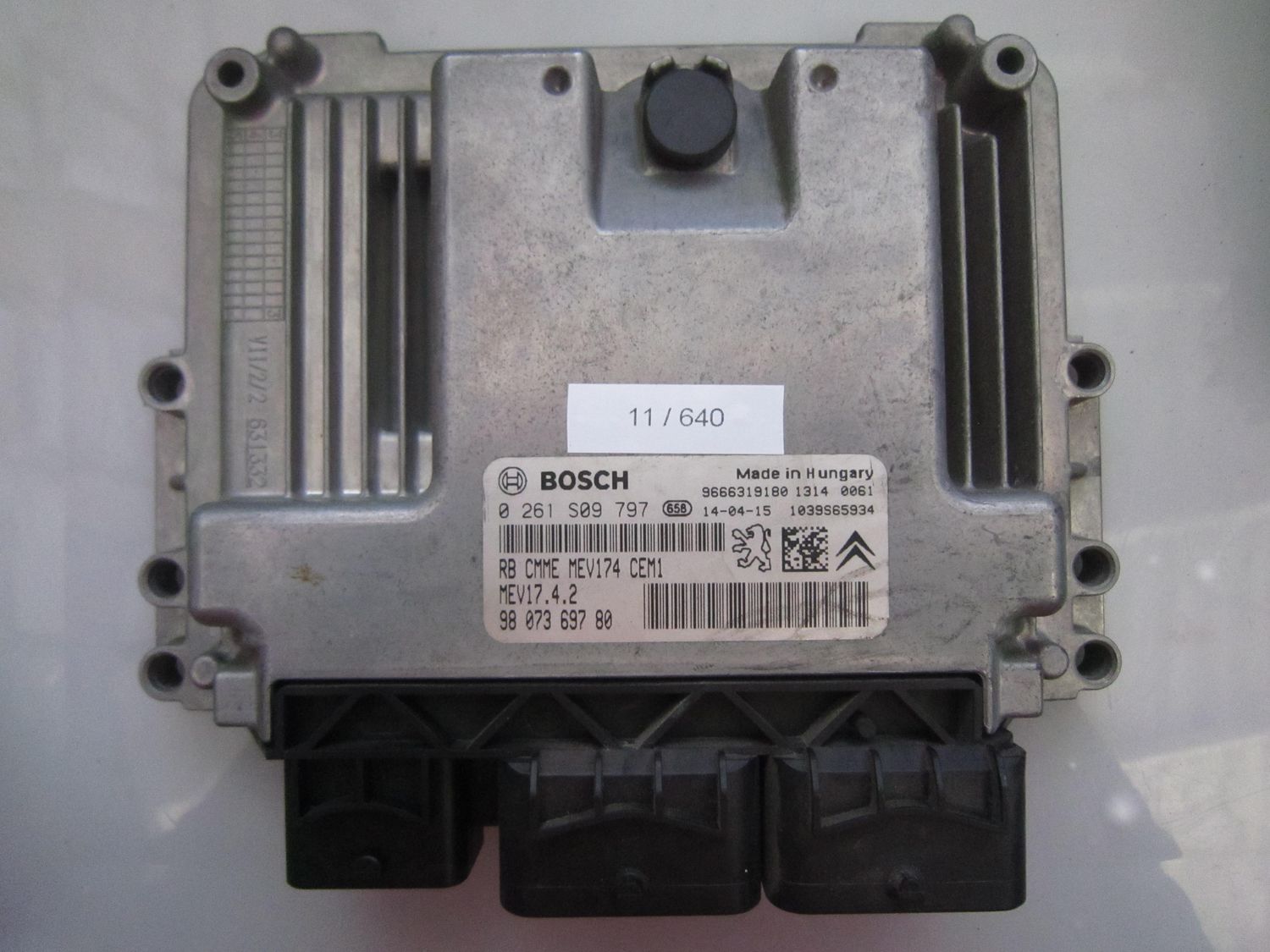 11-640 Centralina Motore Bosch 0 261 S09 797 0261S09797 98 073 697 80 1039s65934 MEV17.4.2  CITROEN / PEUGEOT Benzina Varie