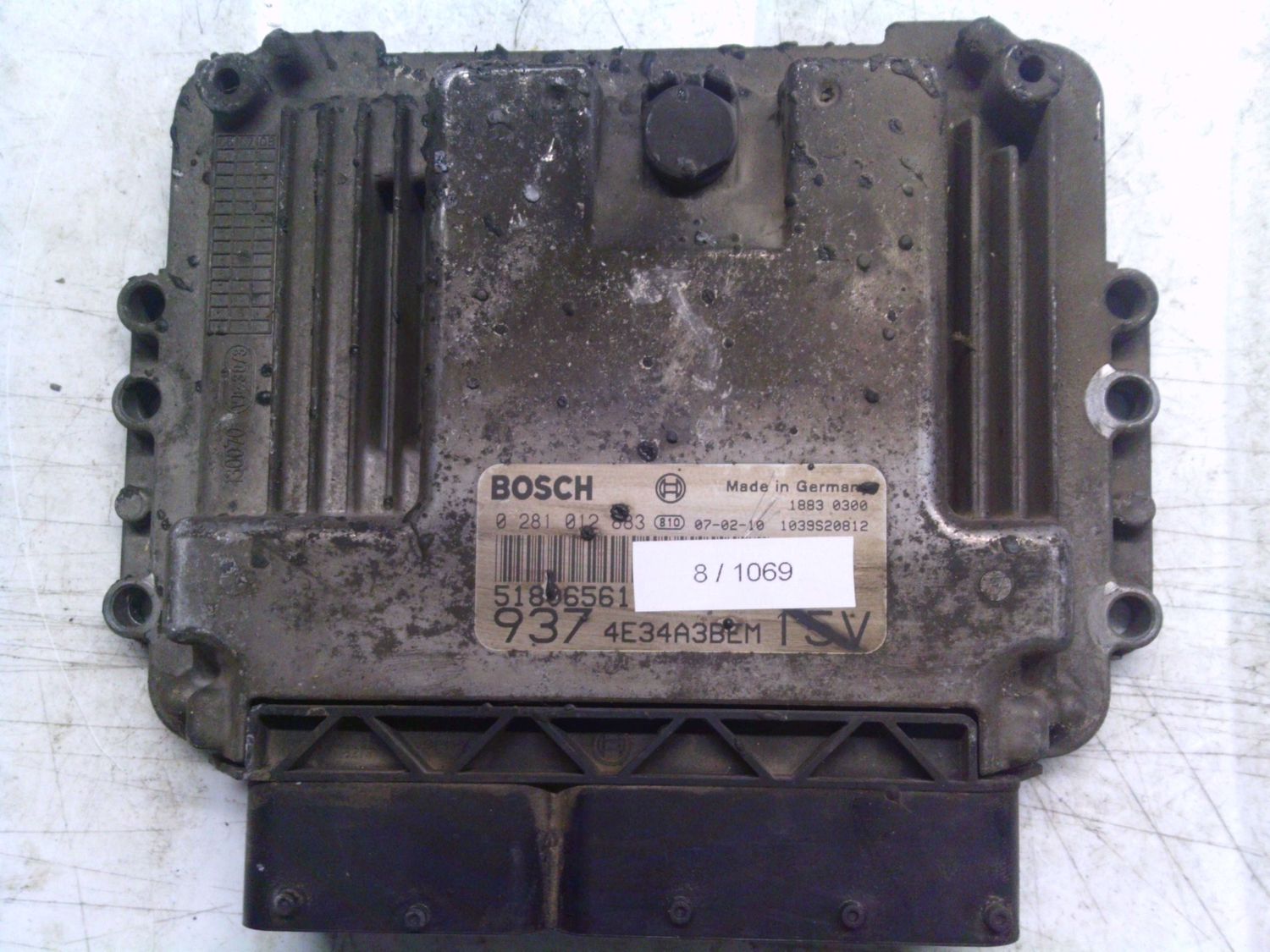 8-1069 Centralina Motore Bosch 0 281 012 883 0281012883 51806561 1039S20812 937 4E34A3BEM 15V  ALFA ROMEO / FIAT / LANCIA Diesel Varie