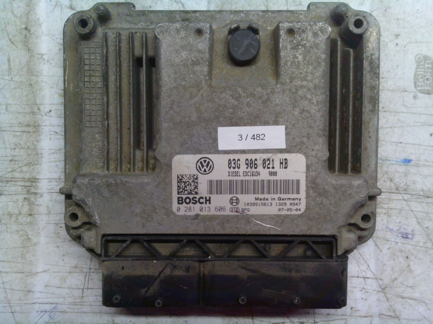 3-482 Centralina Motore Bosch 0 281 013 606 0281013606 03G 906 021 HB 1039S15613 EDC16U34  VOLKSWAGEN Diesel GOLF
