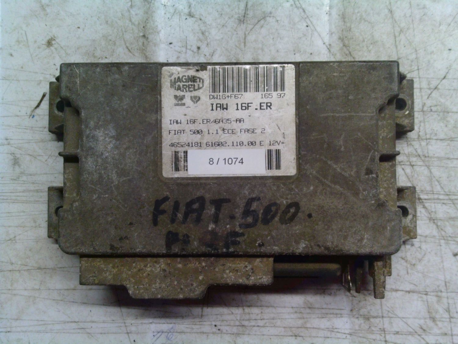 8-1074 Centralina Motore Magneti Marelli IAW 16F.ER IAW16F.ER 61602.110.00  46524181  FIAT Benzina 500