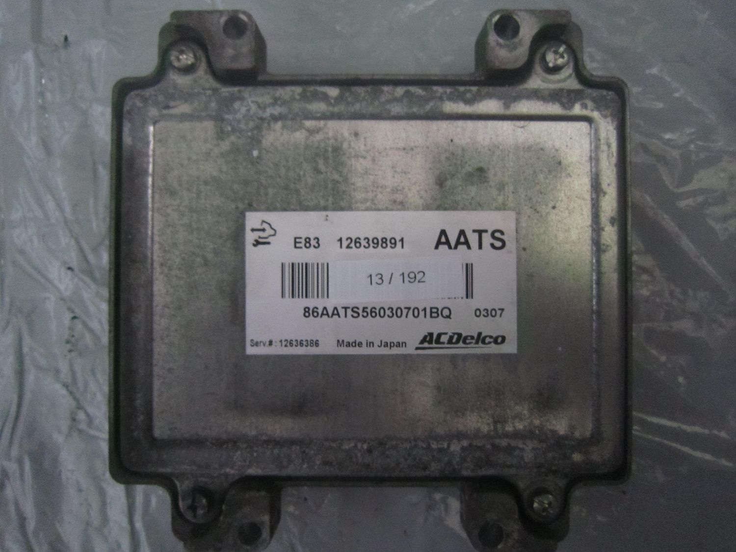 13-192 Centralina Motore Acdelco 12639891   12636386 AATS  E83 OPEL Benzina Meriva