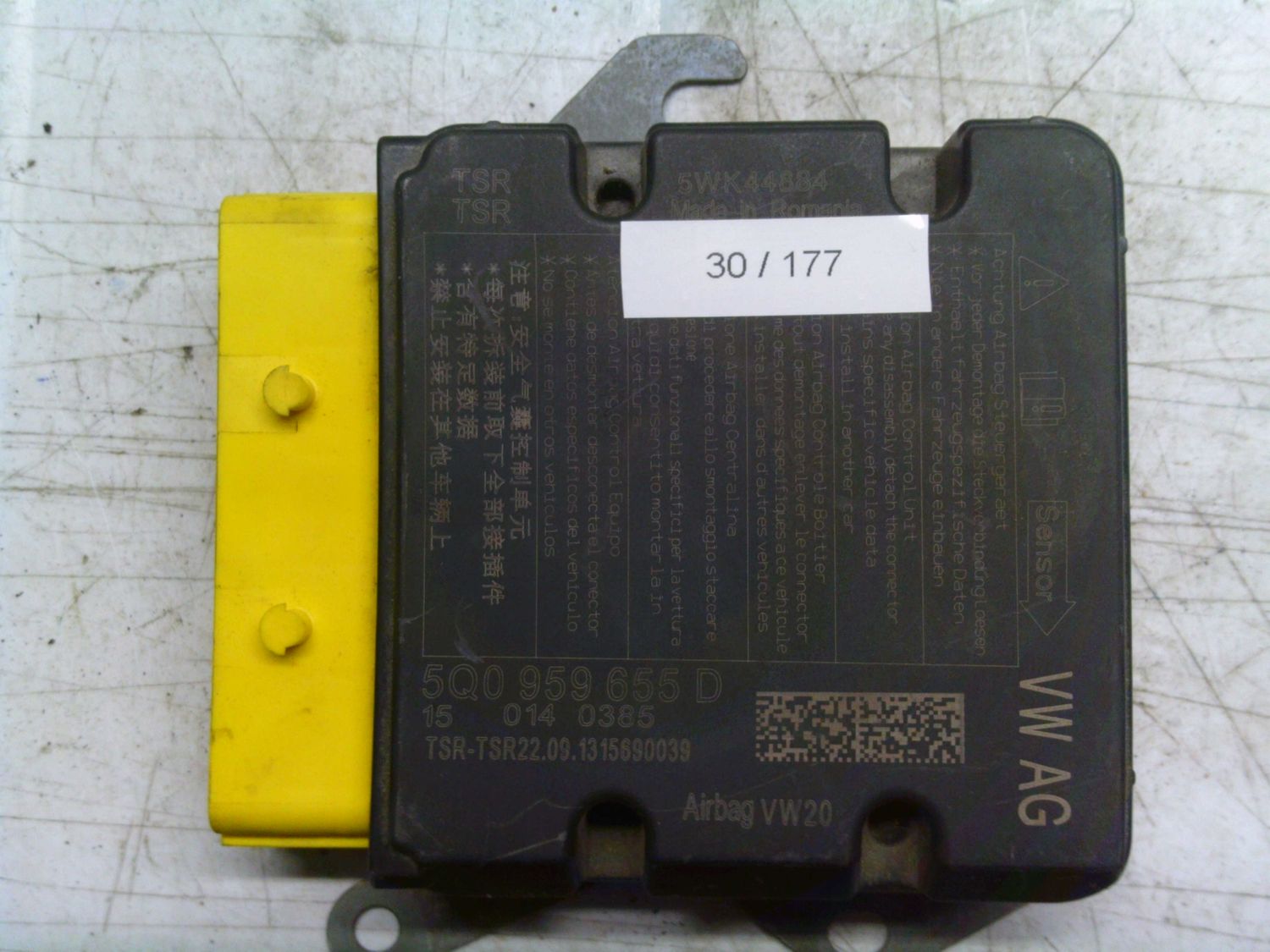 30-177 Centralina Airbag Volkswagen 5Q0 959 655 D 5Q0959655D 5WK44884  VW20  VOLKSWAGEN  Golf