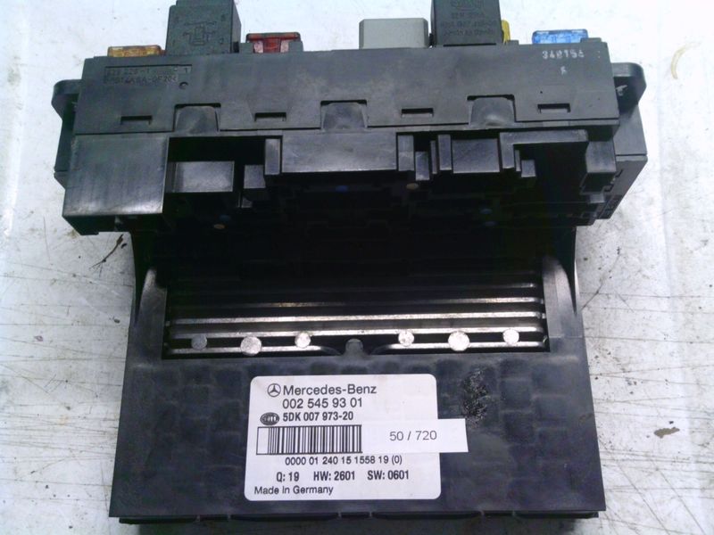 50-720 Body Computer Hella Kg 002 545 93 01 0025459301 5DK 007 973-20 Q:19 HW:2601 SW:0601 MERCEDES Diesel Classe C