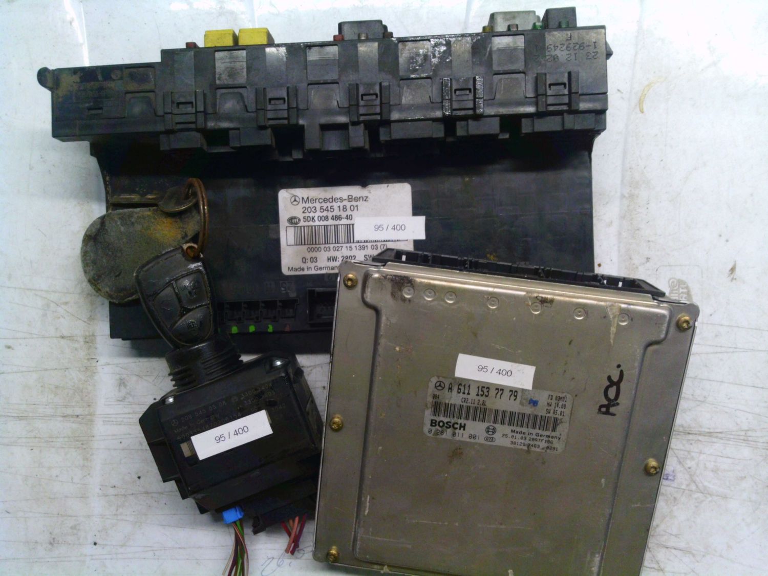 95-400 Kit Motore Mercedes 0 281 011 001 0281011001 A 611 153 77 79 2035451801 5DK 008 486-40 209 545 05 08 MERCEDES Diesel Classe C