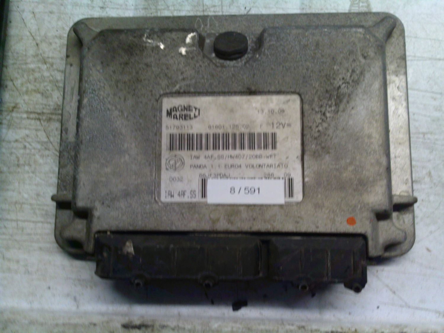 8-591 Centralina Motore Magneti Marelli IAW 4AF.SS IAW4AF.SS 61601.125.02 VOLONTARIATO 51793113 HW407/20BB-WFT FIAT Benzina Panda
