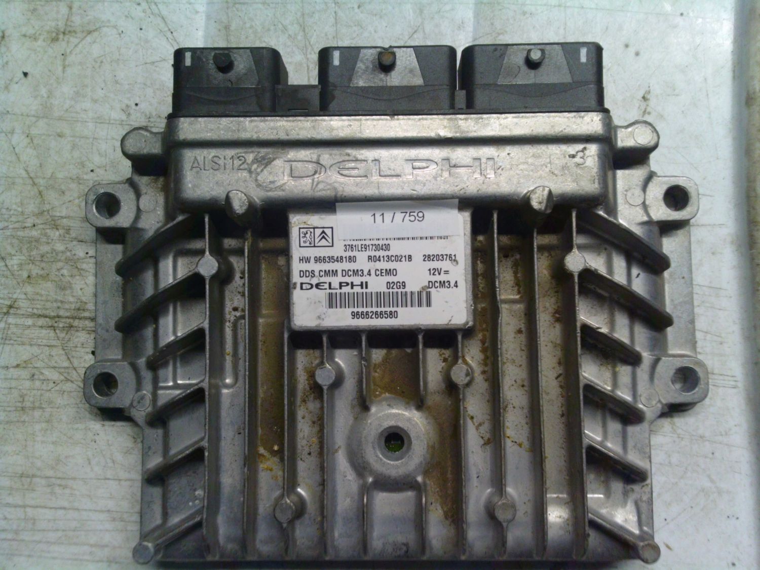 11-759 Centralina Motore Delphi 28203761   9663548180 DDS CMM DCM3.4 CEMO DCM3.4 9666266580 PEUGEOT Diesel 407