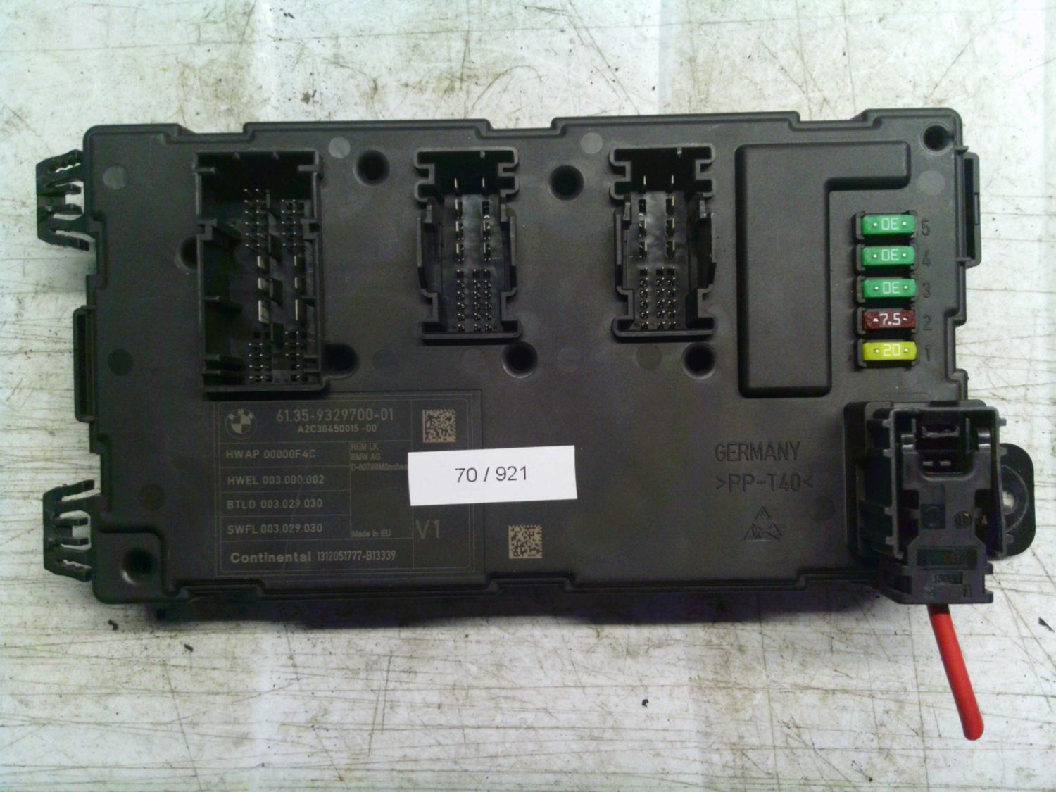70-921 Centralina Modulo Confort Continental 61.35-9329700-01 61.35932970001 A2C30450015-00 V1 1312051777  BMW  SERIE 3