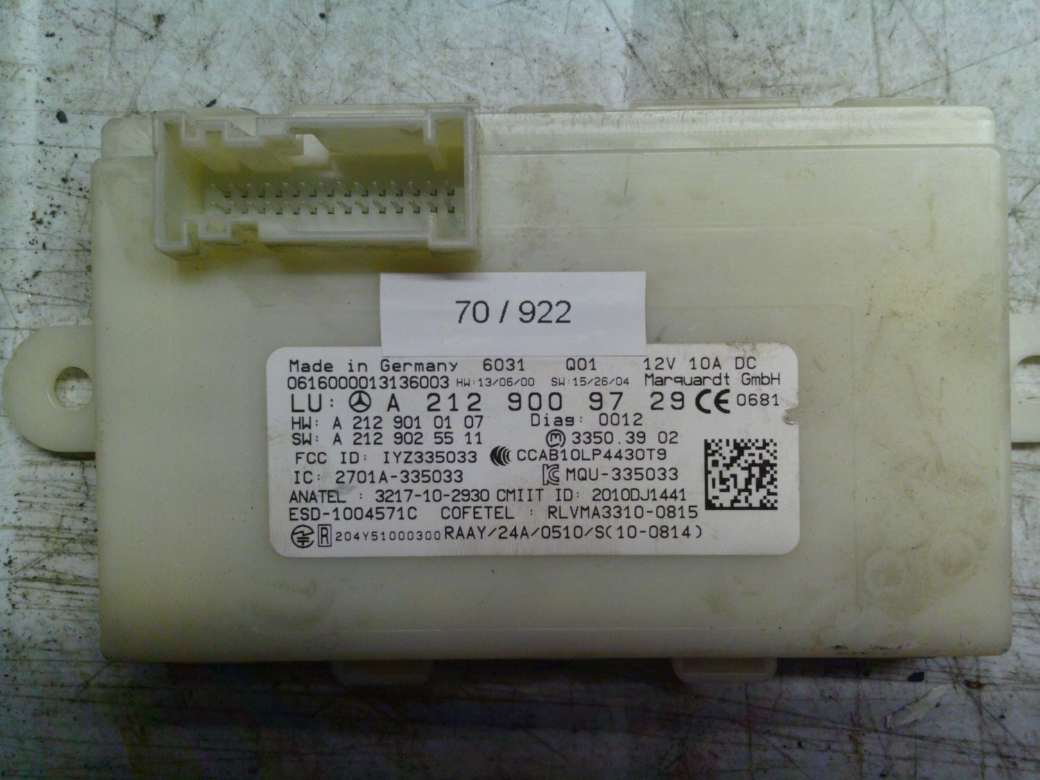 70-922 Modulo Chiusura Centralizzata Mercedes A 212 900 97 29 A2129009729 A 212 901 01 07 A 212 902 55 11   MERCEDES  VARIE