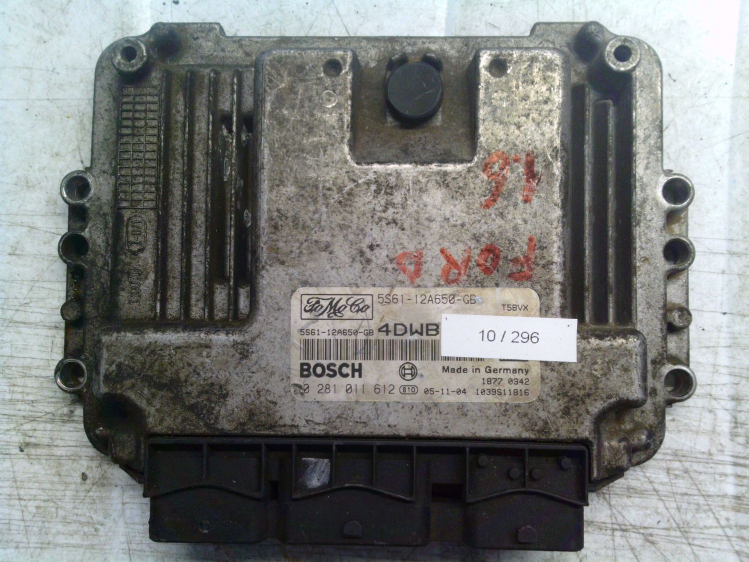 10-296 Centralina Motore Bosch 0 281 011 612 0281011612 5S61-12A650-AF 1039S09456 8TKE  FORD Diesel Varie